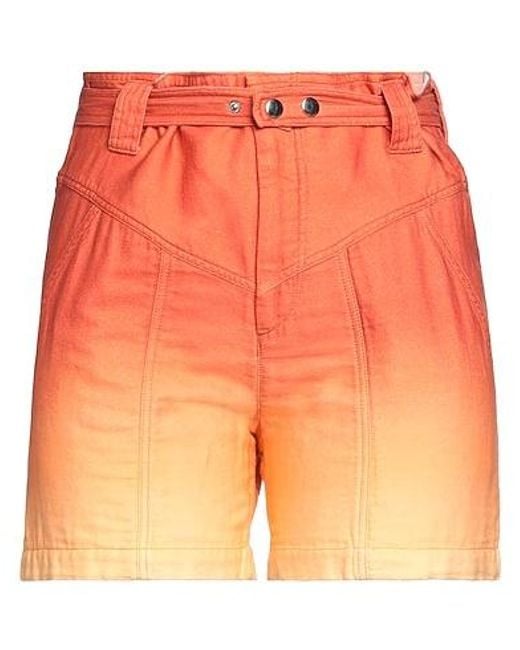 Isabel Marant Orange Tie-Dye Shorts