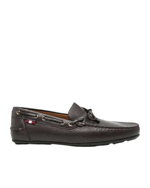 Bally Black Leather Loafers for men
