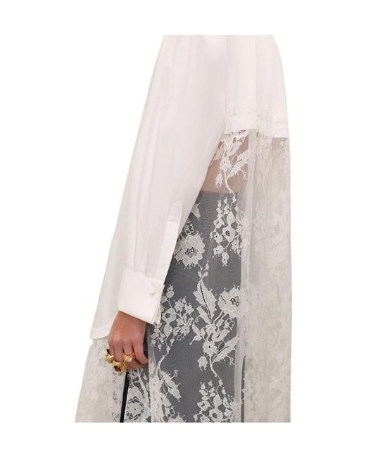 Zimmermann White Valiant Lace Tunic Shirt