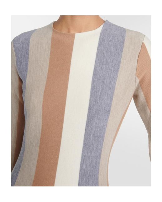 Gabriela Hearst Natural Quinlan Wool And Cashmere Blend Maxi Dress