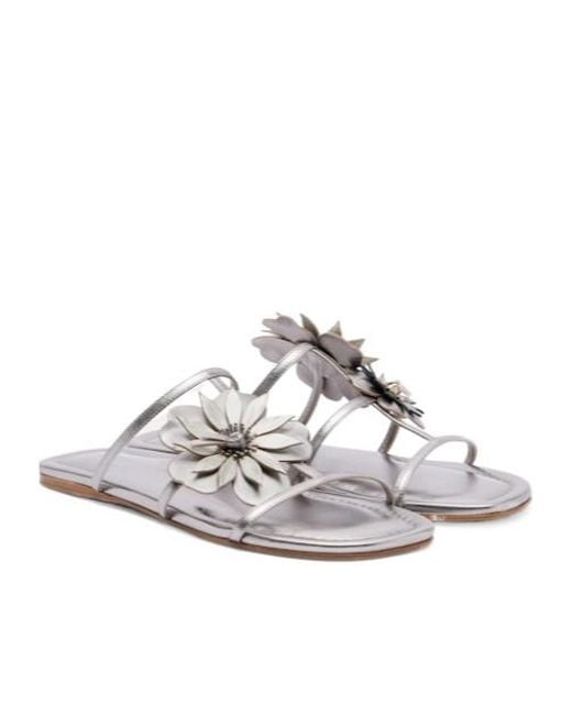 Zimmermann White Floral Sandals