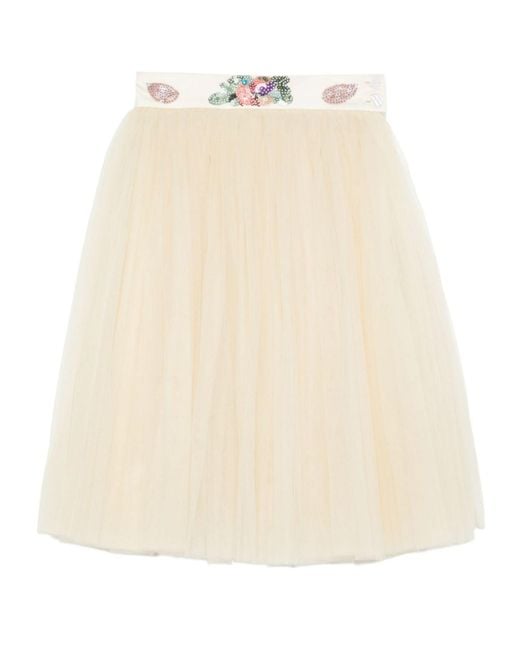 Bode Natural Sunset Lily Midi Skirt