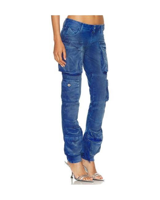 The Attico Blue The Low-Rise Pockets Jeans