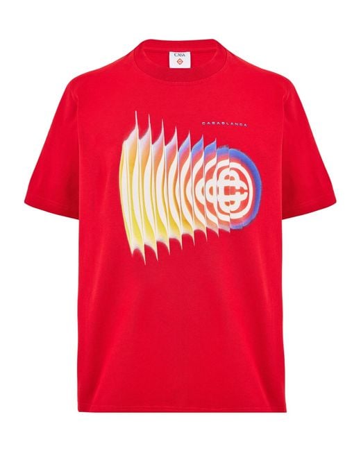 Casablanca Red Printed T-Shirt for men