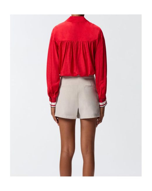 Pinko Red Button-Down Shirt