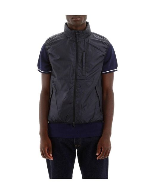 Aspesi Black Jil Zip-Up Gilet for men