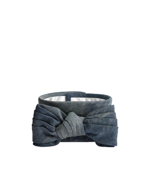 Dior Blue Adjustable Bow Tie Collar