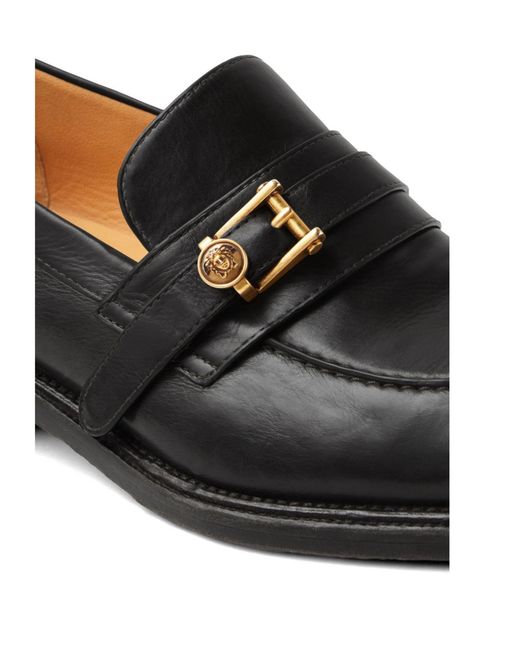 Versace Black Primo Slip-On Loafers for men