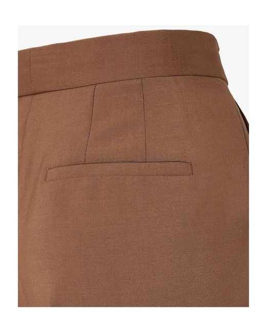 Fendi Brown High-Waisted Flared Trousers
