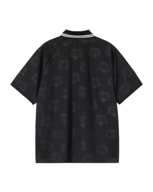 Carhartt Black Wip Logo Monogram Polo Shirt for men