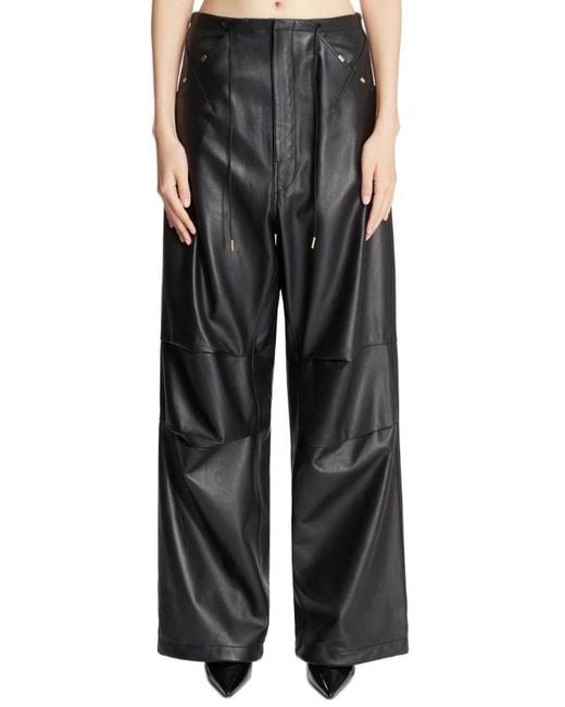 DARKPARK Black Daisy Plonge Nappa Leather Military Trousers