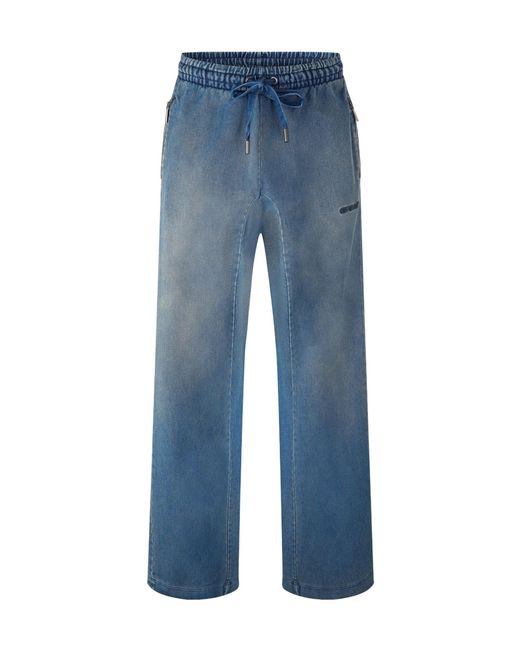 Off-White c/o Virgil Abloh Blue Loose Casual Pants for men