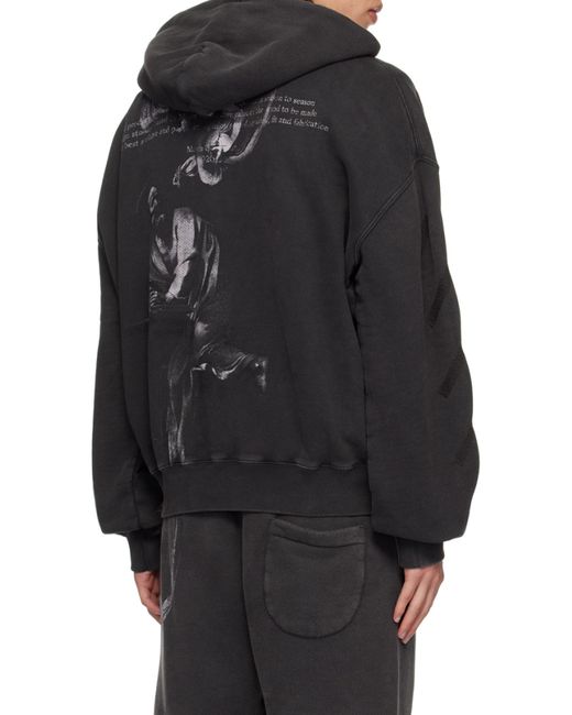 Off-White c/o Virgil Abloh Black Matthew Drawstring Hoodie for men