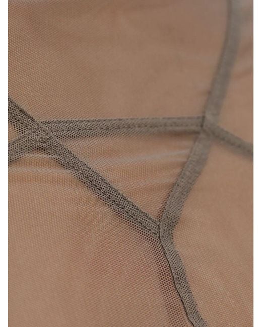 Rick Owens Brown Temple Long Sleeve Maxi Dress