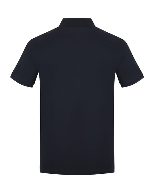 C P Company Black Logo Patch Polo Shirt for men
