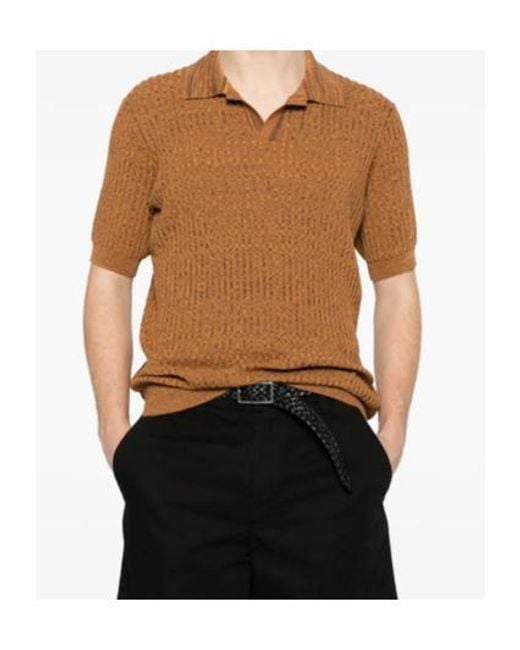 Roberto Collina Brown Short-Sleeved T-Shirt for men