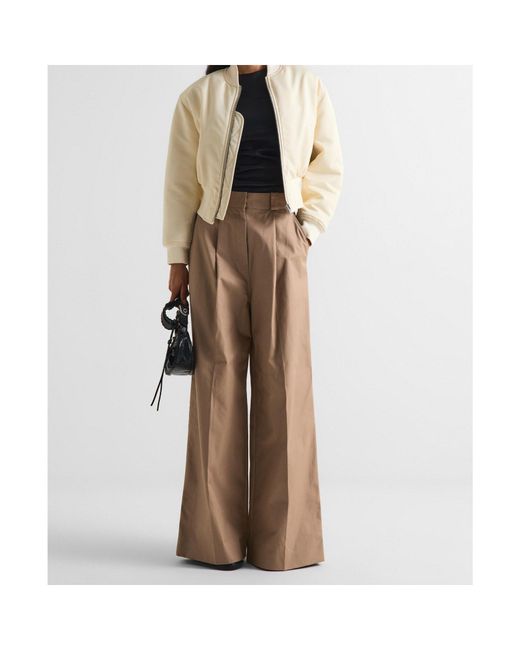 Balenciaga Natural Wide Leg Trousers