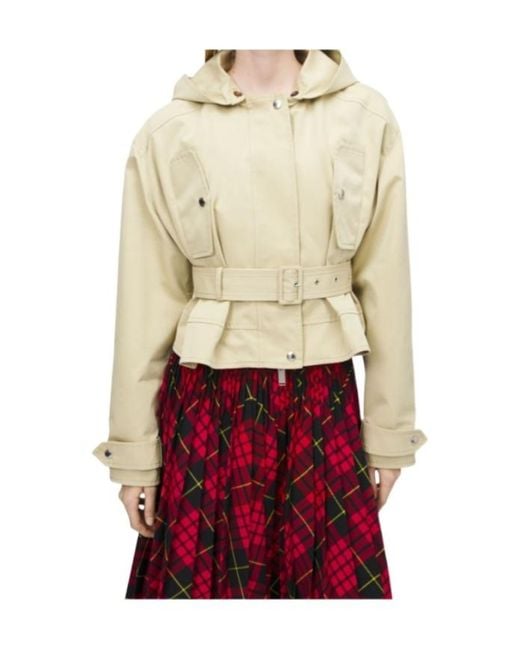 McQueen Red Belted Peplum Jacket