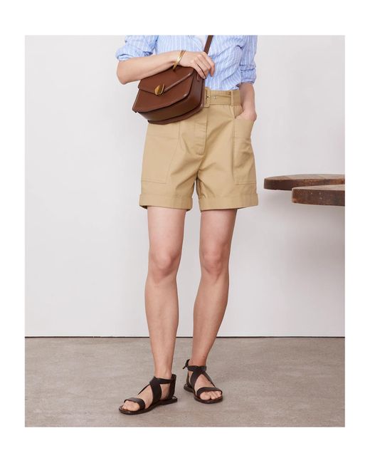 『Officine Generale』ショートパンツ FATI SHORT Officine Generale Twill Cotton Piedye Shorts in Natural | Lyst