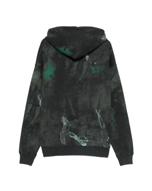 Off-White c/o Virgil Abloh Black Long-Sleeved Hooded Sweatshirt for men