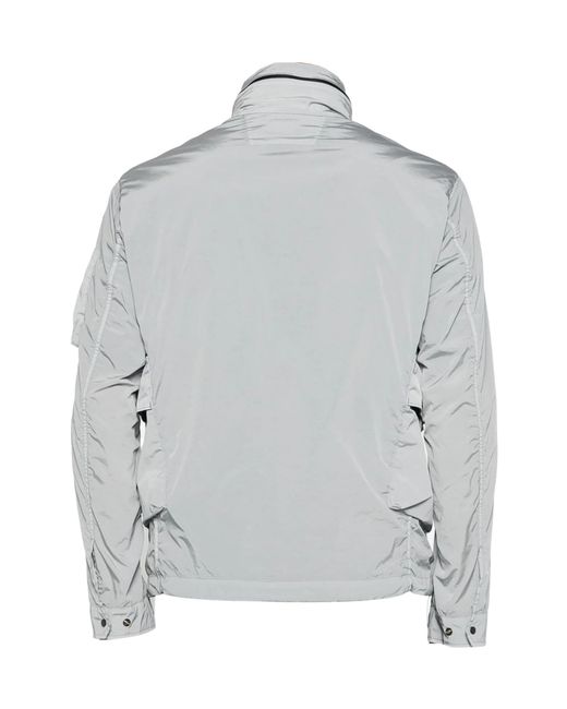 C P Company Gray Lens-Detail Hooded Jacket for men