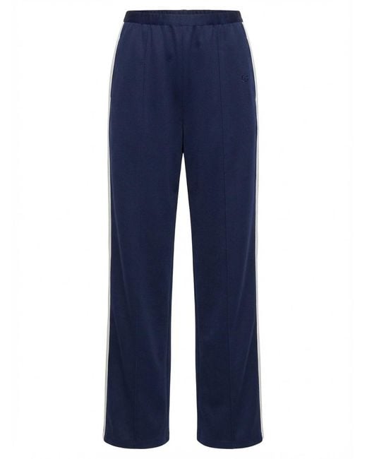 Gucci Blue Logo Embossed Technical Jersey Pants