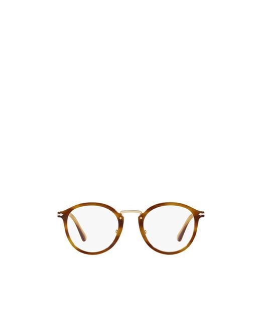 Persol Metallic Round-Frame Glasses for men