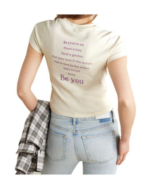 Re/done White X Pamela Anderson Short-Sleeve T-Shirt