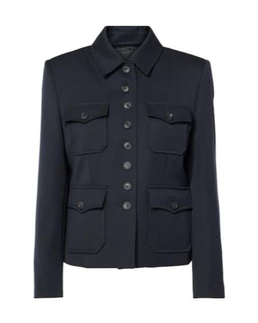 Nili Lotan Blue Button-Down Casual Jacket