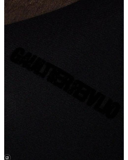 Jean Paul Gaultier Black Short-Sleeves Tulle T-Shirt