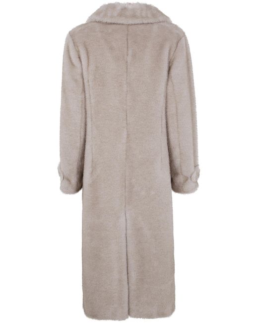 Herno Gray Buttoned Flap-Pocket Coat