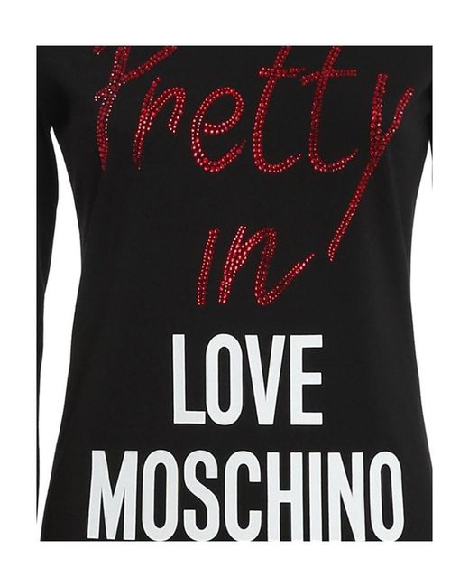 Moschino Black Logo Long-Sleeved T-Shirt