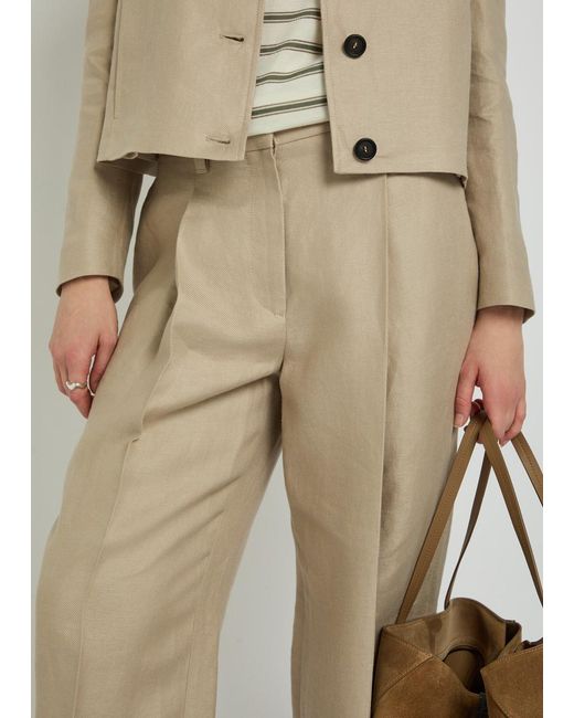 Brunello Cucinelli Natural Linen Trousers