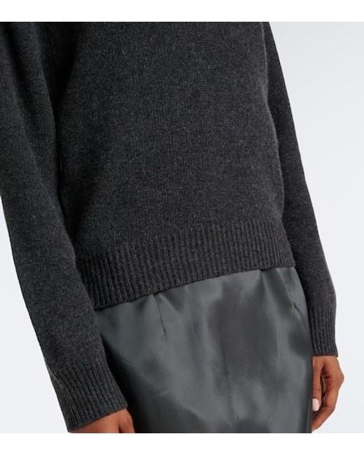 Jardin Des Orangers Blue Wool And Cashmere Polo Sweater