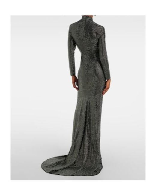 Solace London Gray Vivienne Embellished Gown