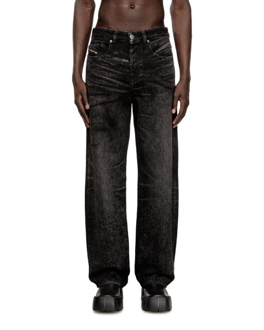 DIESEL 2001 D-Macro Relaxed Jeans in Black for Men | Lyst