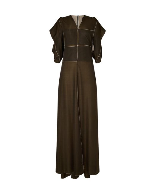 Bottega Veneta Brown Tailored Fit Corset Dress