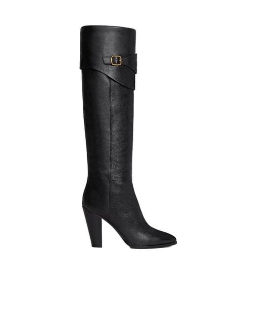 Céline Black Riding Boot With Triomphe Wiltern