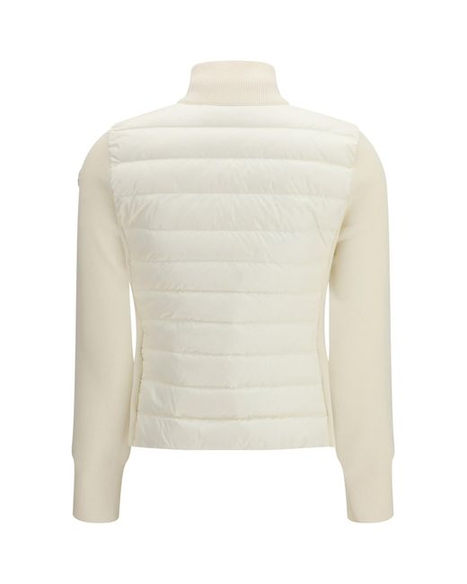 Moncler White High-Neck Padded Jacket