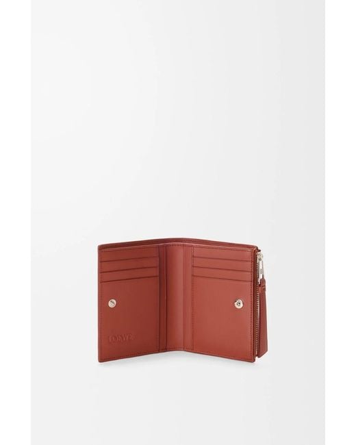 Loewe Red Puzzle Slim Compact Wallet for men