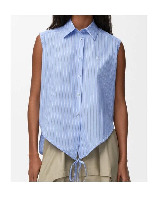Loewe Blue X Paula's Ibiza Striped Sleeveless Shirt
