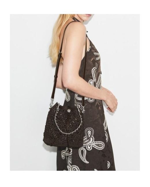 Tory Burch Black T Monogram Bucket Bag
