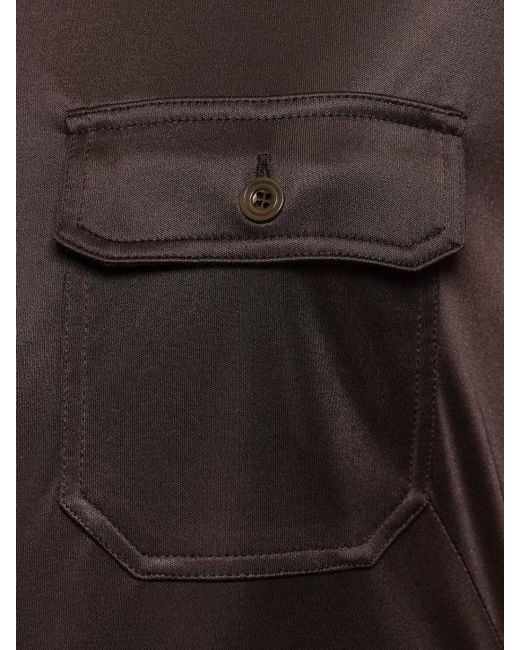 Tom Ford Brown Long Dress With Long Sleeves