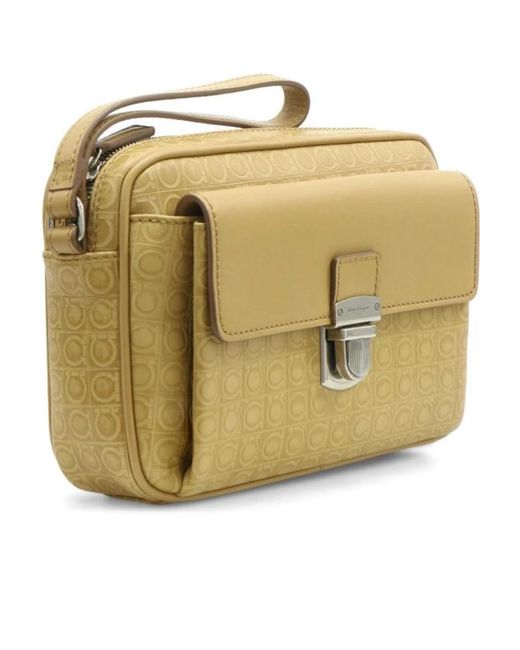 Ferragamo Metallic Logo Hand-Held Bag