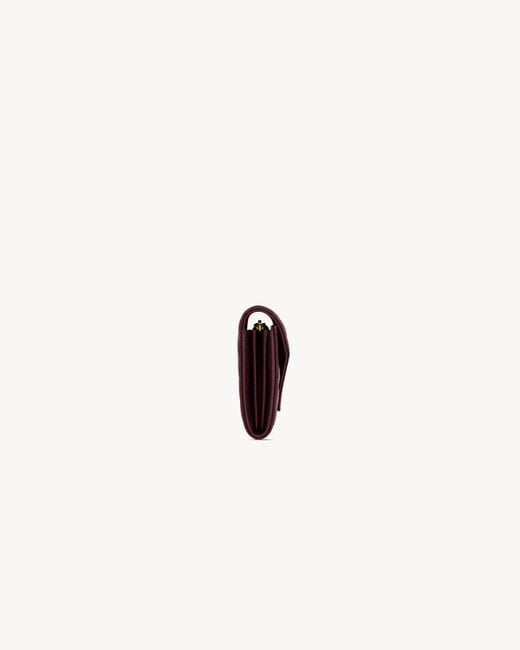 Saint Laurent Purple Large Flip Wallet