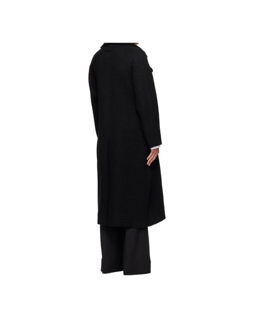 Jean Paul Gaultier Black Ring-Detail Belted Coat for men