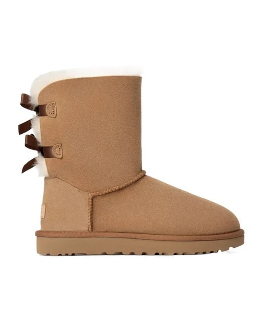 Ugg Brown Round-Toed Ankle Boots
