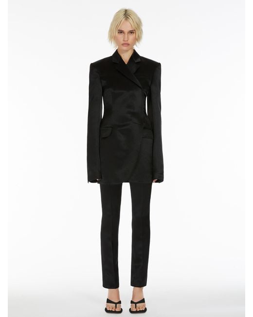 Sportmax Black High Waist Straight Leg Pants