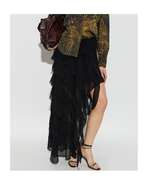 AllSaints Black Asymmetrical Skirt