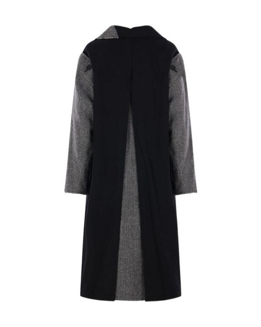 Yohji Yamamoto Black Single-Breasted Coat